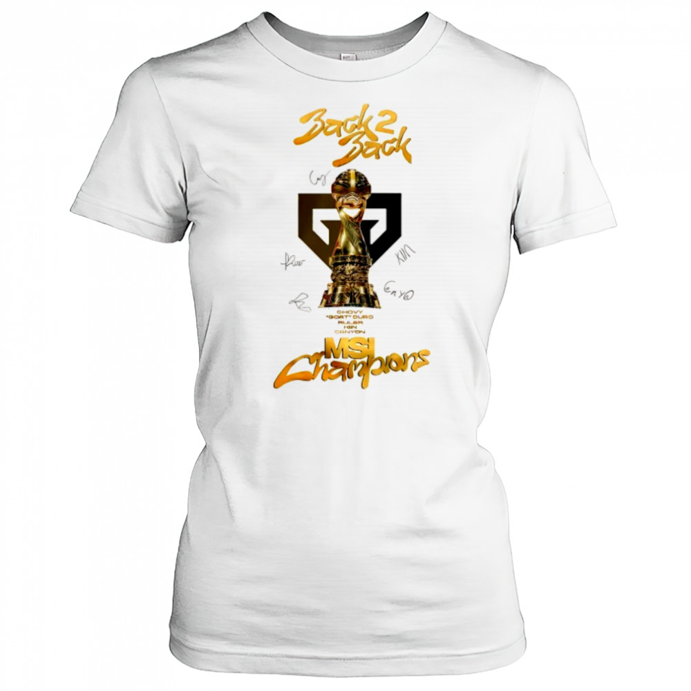 Gen.G back 2 back MSI Champions signature shirt Women's T-shirt