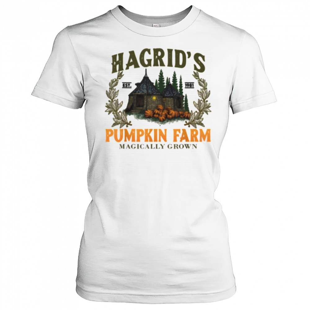 Hagrids Pumpkins Farm Grown Halloween Witch Spooky Season T Shirt Women's T-shirt