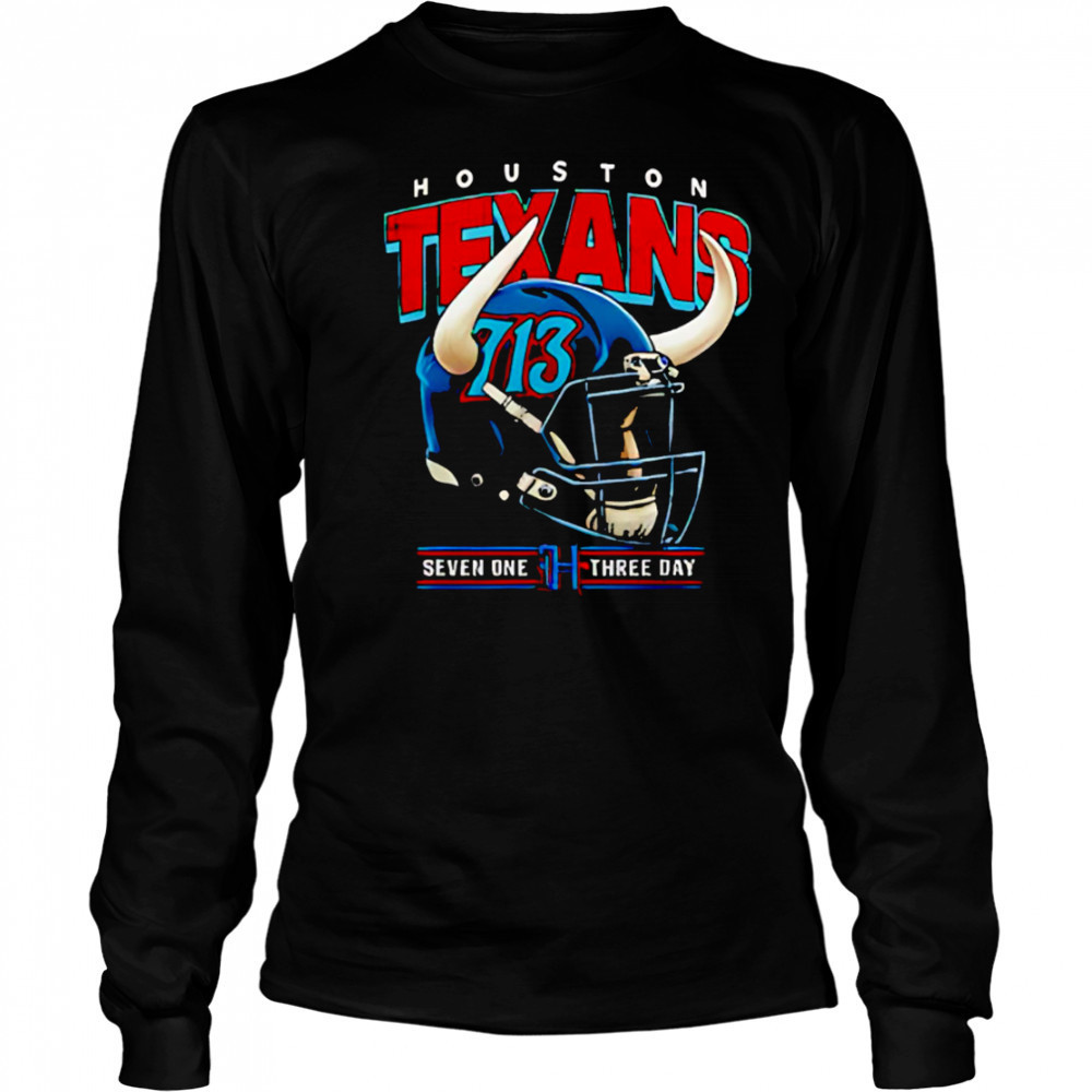 Houston Texans H-Town 713 Day Lil Keke helmet shirt Long Sleeved
