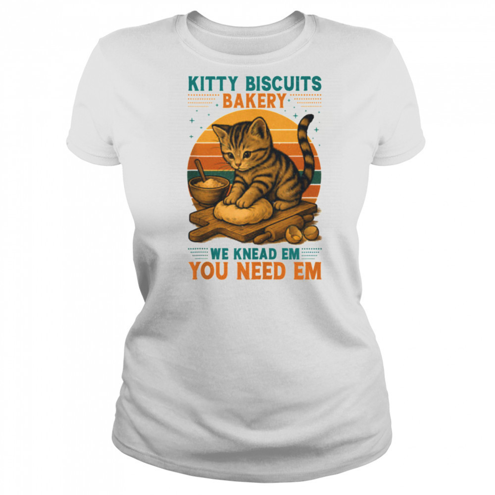 Kitty Biscuits Bakery Funny Cat Baking Gifts for Daughter Crazy Shirt Women's T-shirt