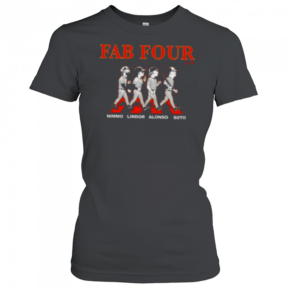 Lindor Soto Alonso & Nimmo Fab Four Album NY Baseball Shirt Women's T-shirt