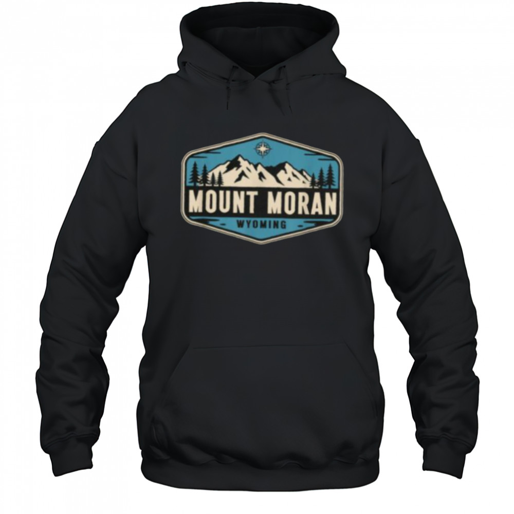 Mount Moran Wyoming Nature Mountain Graphic T Shirt Hoodie