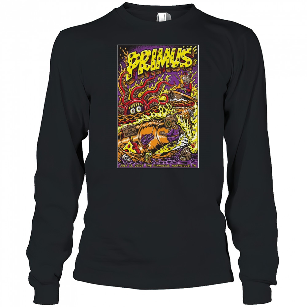 Nashville Event Primus 2025 July 13 The Pinnacle in Nashville Poster T-Shirt Long Sleeved