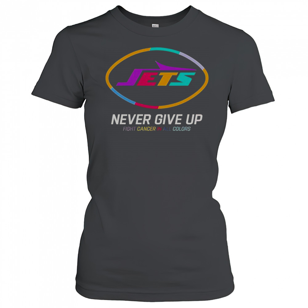 Never Give Up Fight Cancer In All Colors New York Jets T-Shirt Women's T-shirt