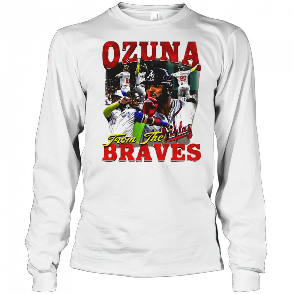 Ozuna from the Braves retro shirt4 Long Sleeved