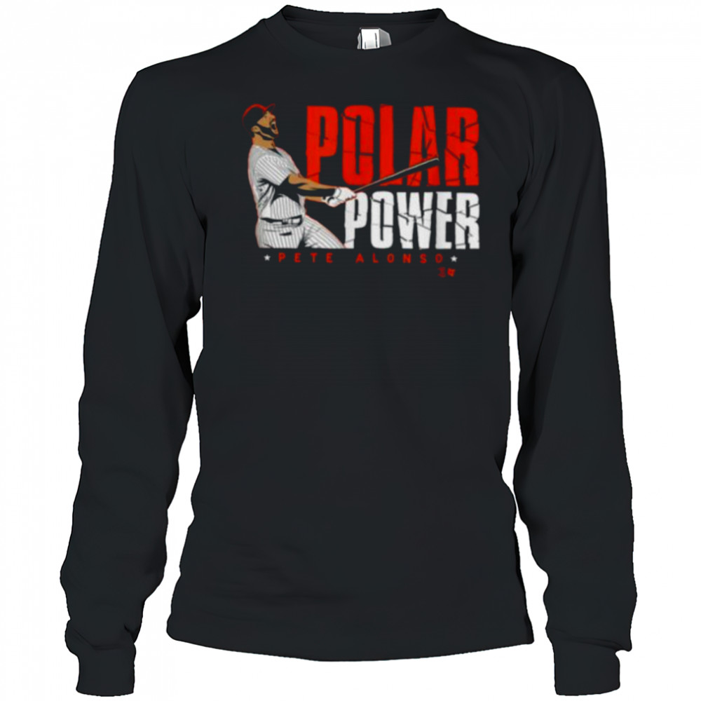 Pete Alonso Polar Power New York Baseball T Shirt Long Sleeved