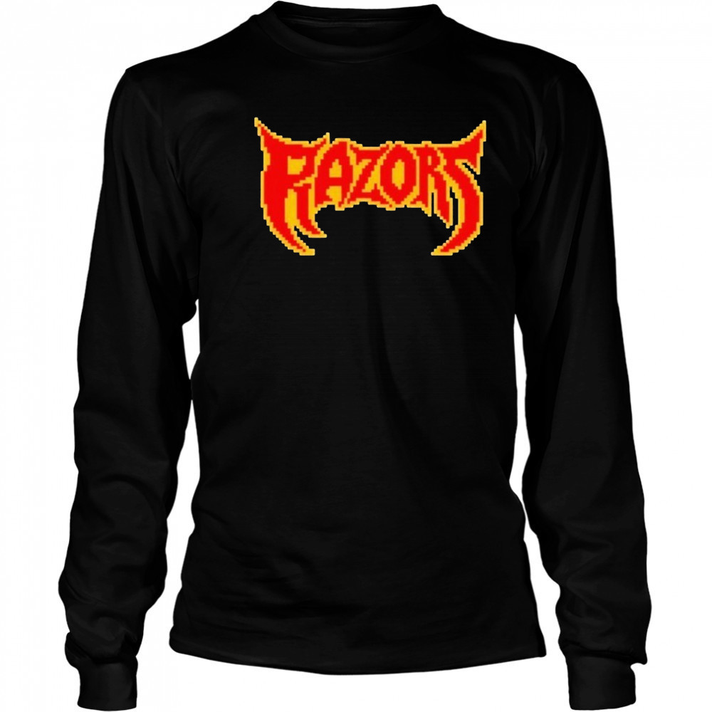 Razors Blockchain Pixel Logo T-Shirt Long Sleeved