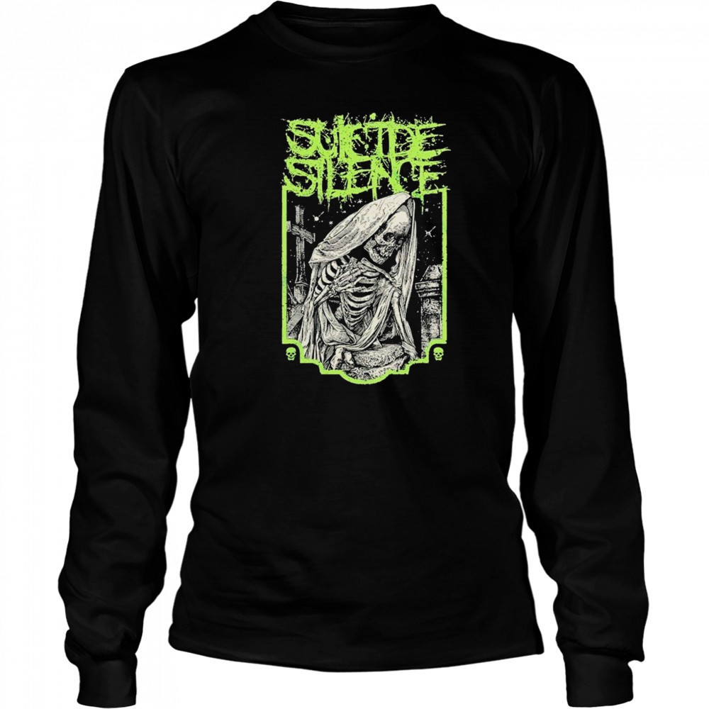 Suicide Silence Unanswered Skeleton T-shirt Long Sleeved