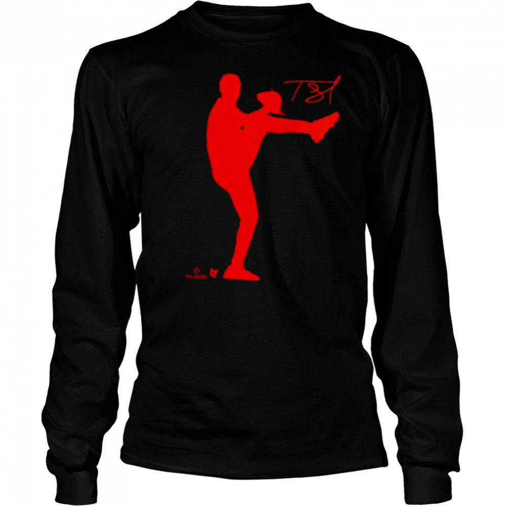 Tarik Skubal Silhouette Detroit Baseball Shirt Long Sleeved