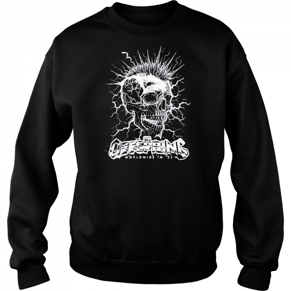 The Offspring Mohawk Skull 2025 Tour T-Shirt Hoodie