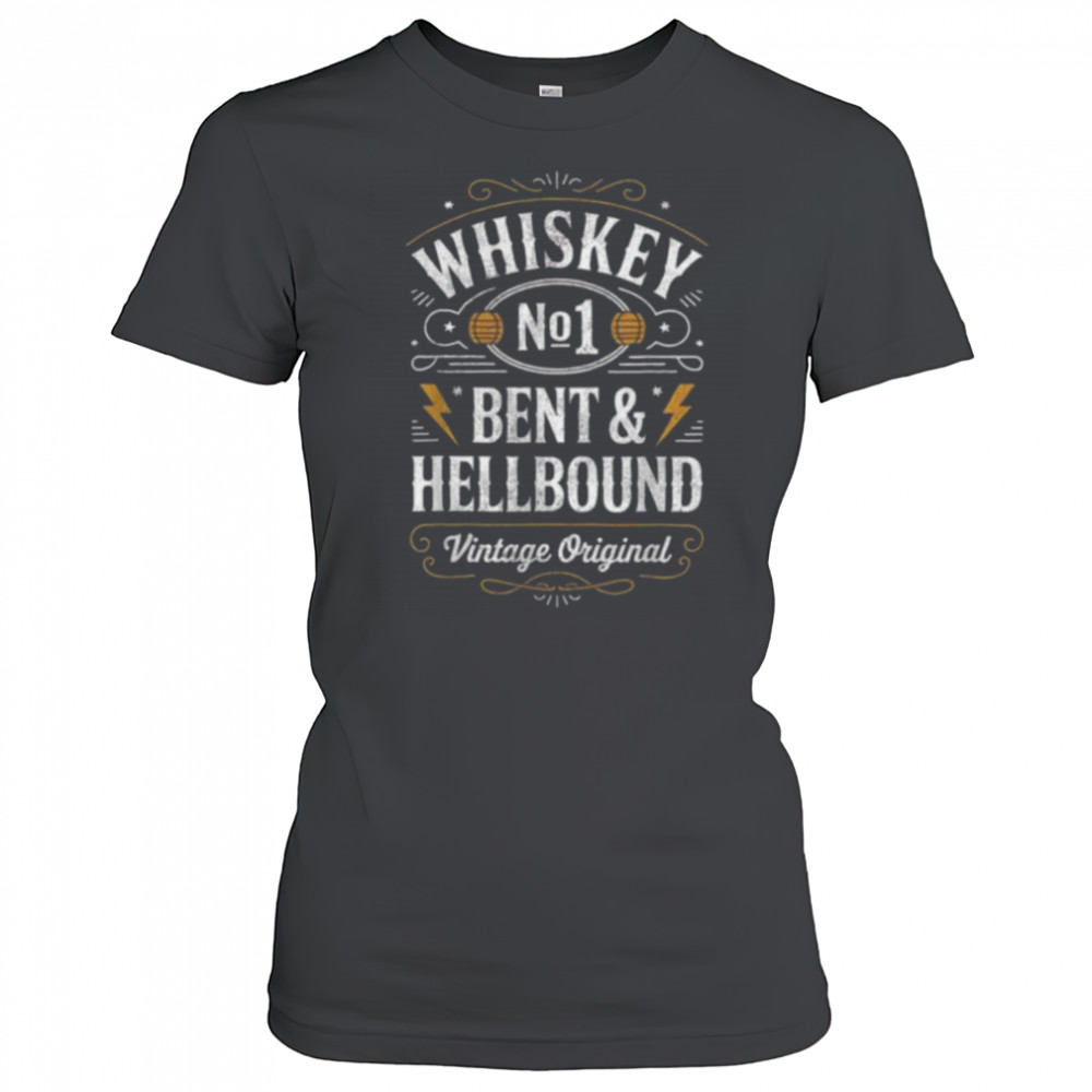 Whiskey Bent And Hellbound Funny Whiskey Cowboy Cowgirl Fun T Shirt Women's T-shirt