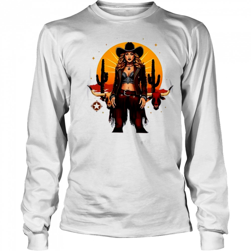 Beyoncé Cowboy Carter Tour H-Town Western Graphic shirt Long Sleeved