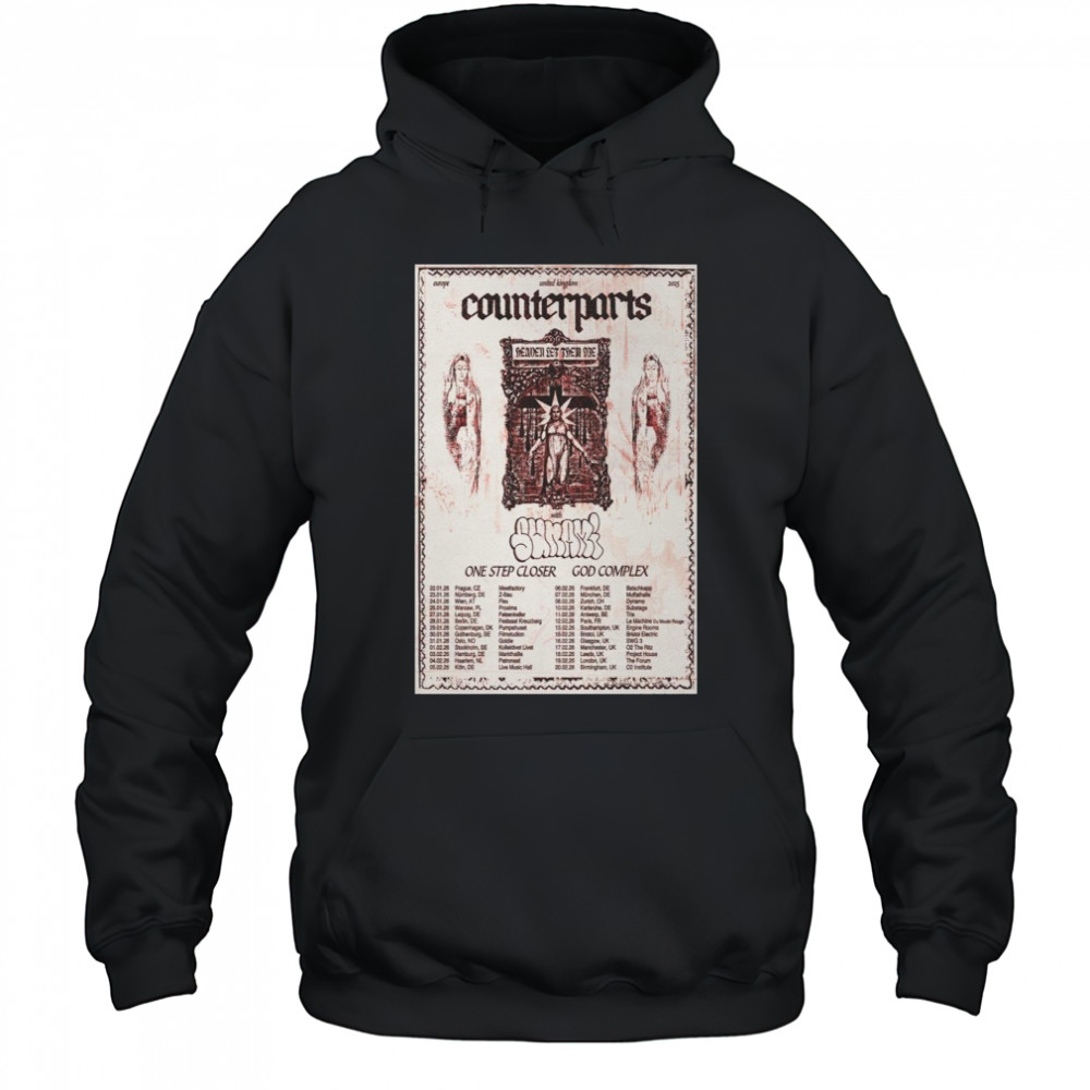 Counterparts UK & EU Tour 2025 Poster Shirt Hoodie