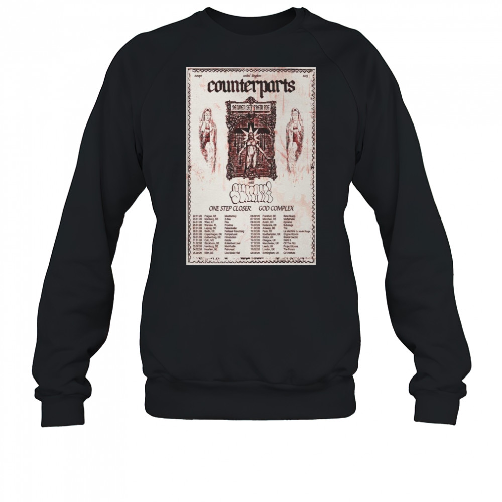 Counterparts UK & EU Tour 2025 Poster Shirt Sweatshirt