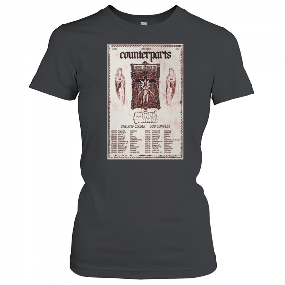 Counterparts UK & EU Tour 2025 Poster Shirt Women's T-shirt
