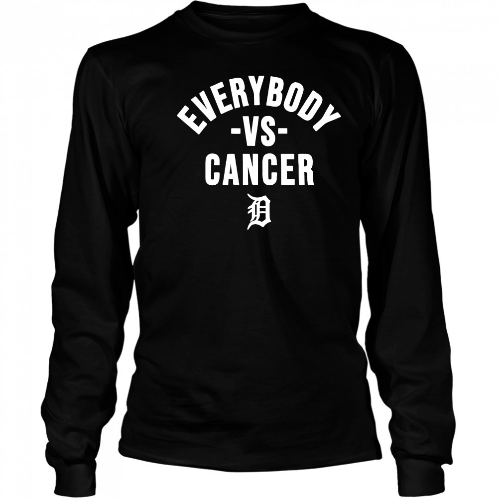 Detroit Tigers Everybody vs cancer Strikeout Cancer Special shirt Long Sleeved