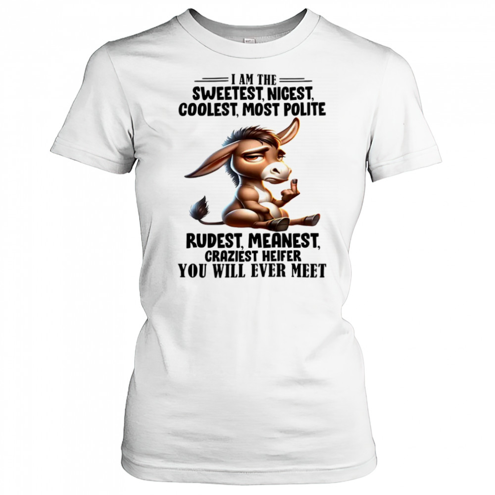 Donkey I am the sweetest nicest coolest most polite rudest shirt Women's T-shirt