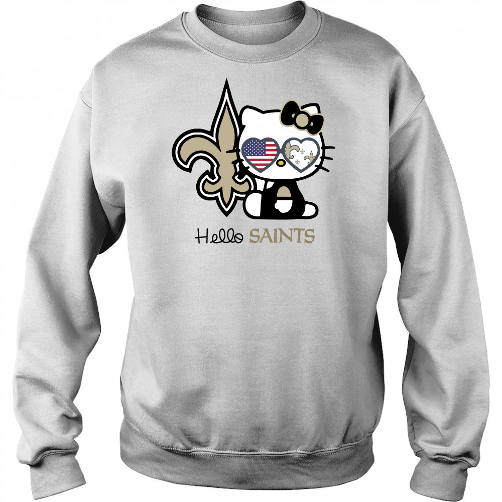 Hello Kitty New Orleans Saints shirt Hoodie