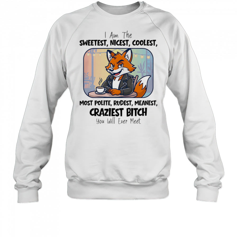 I am the sweetest nicest coolest most polite rudest meanest craziest bitch you will ever meet shirt Sweatshirt