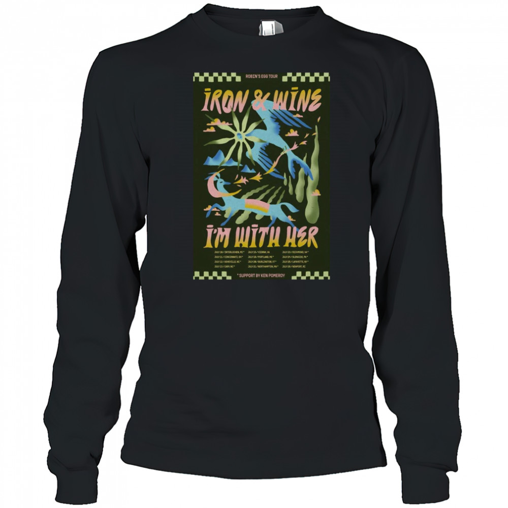 Iron & Wine Summer Tour 2025 Poster Shirt Long Sleeved