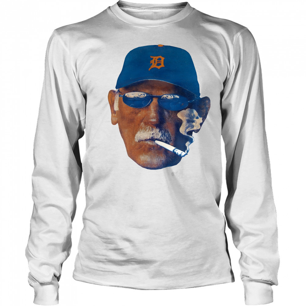 jim Leyland Smoking Graphic Shirt Long Sleeved