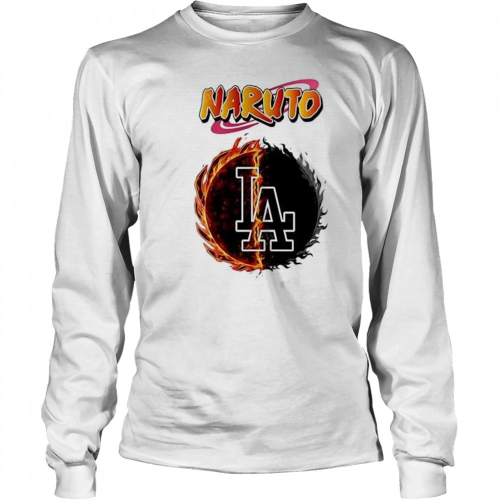 Los angeles Dodgers mlb collab naruto and sasuke 2025 baseball shirt Long Sleeved