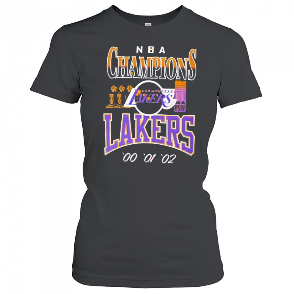NBA Champions Los Angeles Lakers 00 01 02 shirt Women's T-shirt