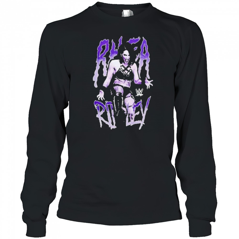 Rhea Ripley Kicking Portrait Girls Shirt Long Sleeved