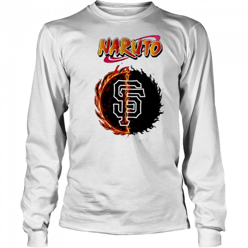 San francisco giants mlb collab naruto and sasuke 2025 baseball shirt Long Sleeved