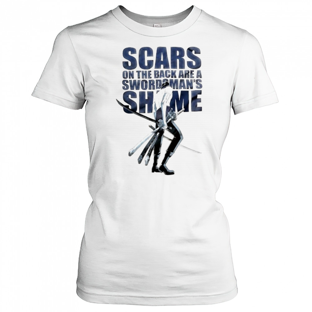 Scars on the back are a swordsman’s Shame One Piece Roronoa Zoro shirt Women's T-shirt