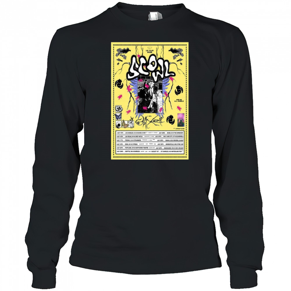 Scowl 2025 United States Tour Show Poster Shirt Long Sleeved