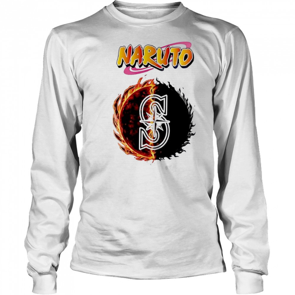 Seattle mariners mlb collab naruto and sasuke 2025 baseball shirt Long Sleeved