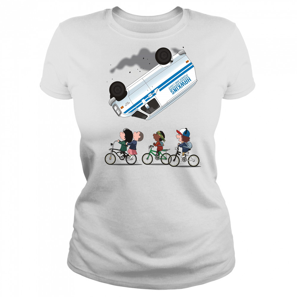 Stranger Things Eleven flip over the Van Hawkins power and light shirt Women's T-shirt