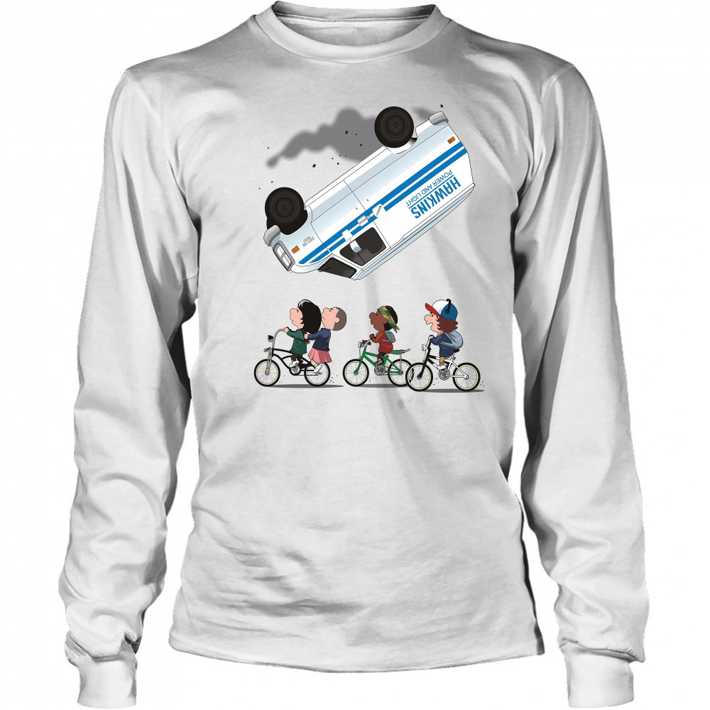 Stranger Things Eleven flip over the Van Hawkins power and light shirt Long Sleeved