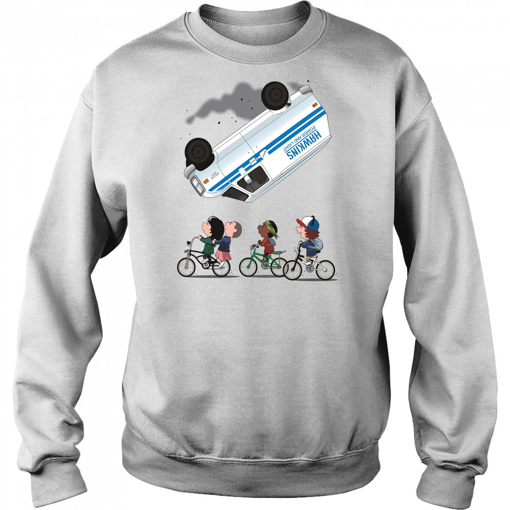 Stranger Things Eleven flip over the Van Hawkins power and light shirt Hoodie