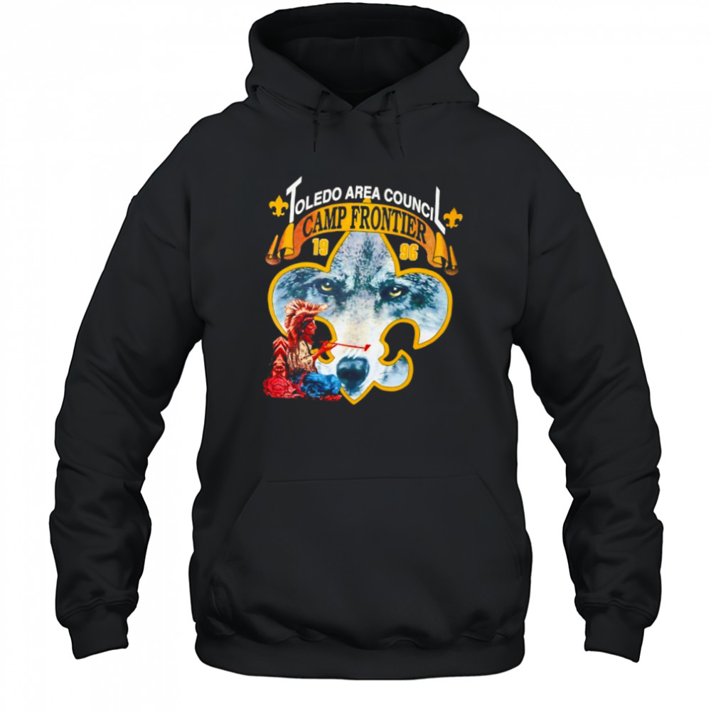 Toledo Area Council Camp Frontier Wilderness Nature Wolf Indian shirt Hoodie
