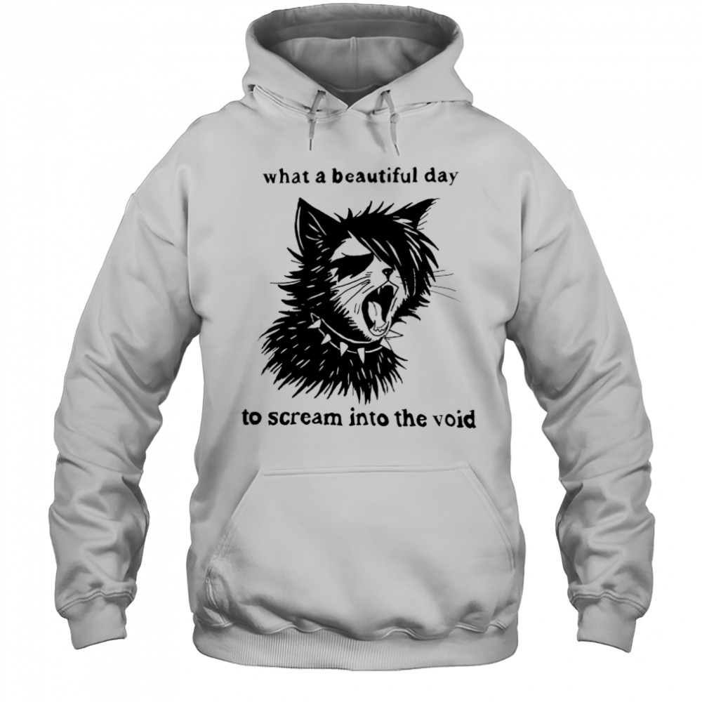 What a beautiful day to scream into the void cat shirt Hoodie