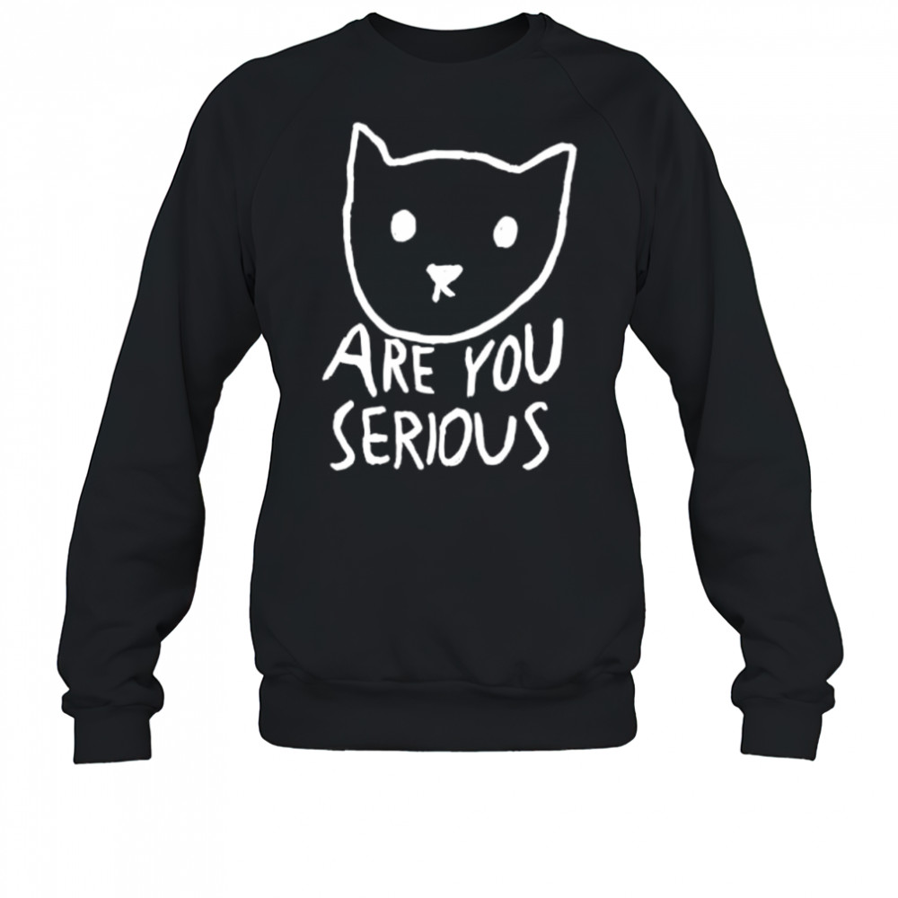 Are You Serious Cat meme shirt Sweatshirt