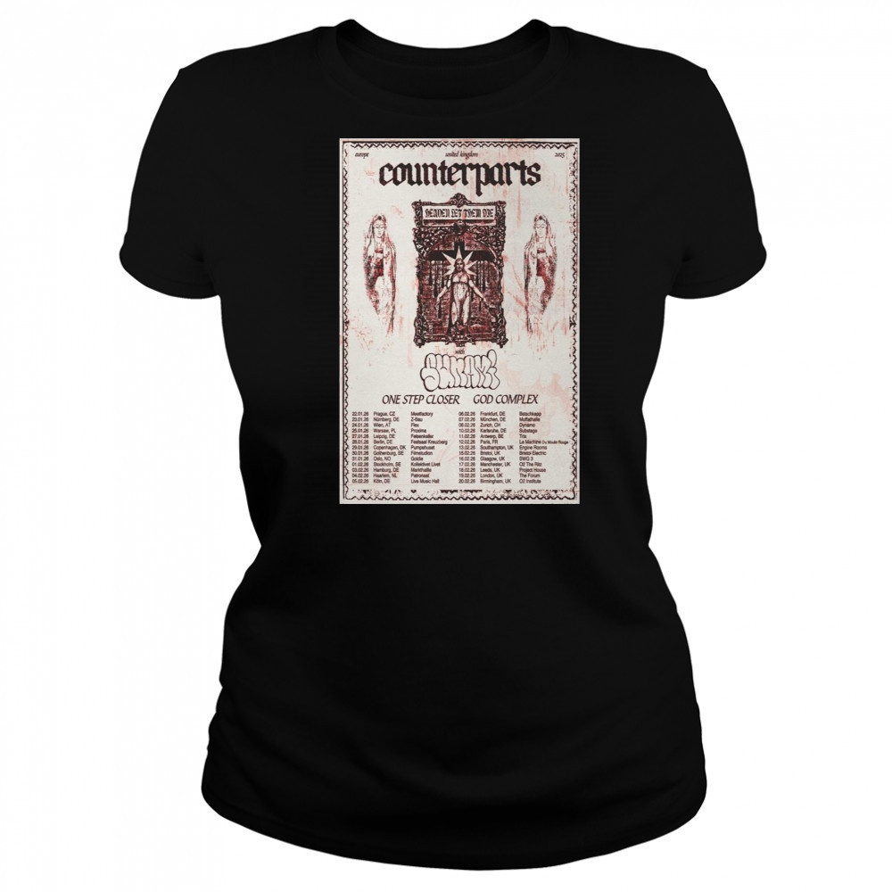 Counterparts UK & EU Tour 2025 Poster Shirt Women's T-shirt
