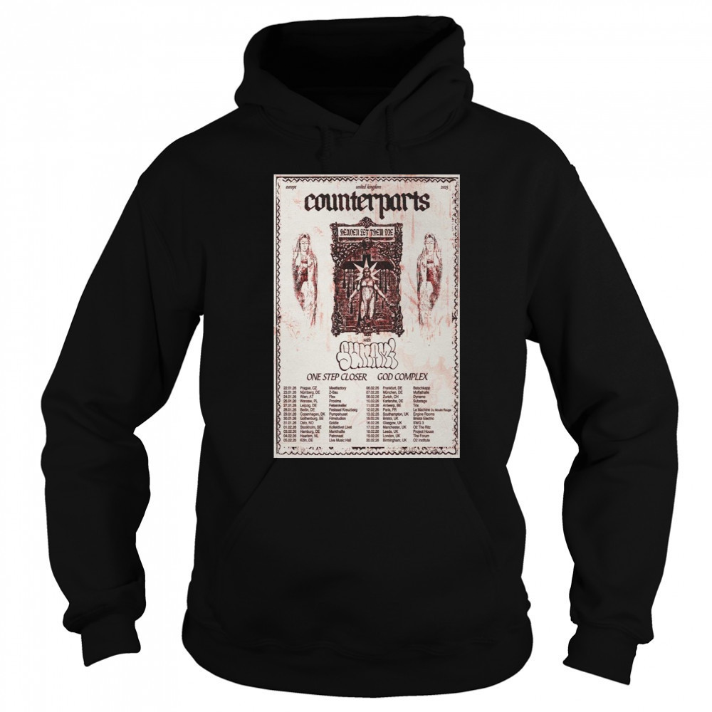 Counterparts UK & EU Tour 2025 Poster Shirt Sweatshirt