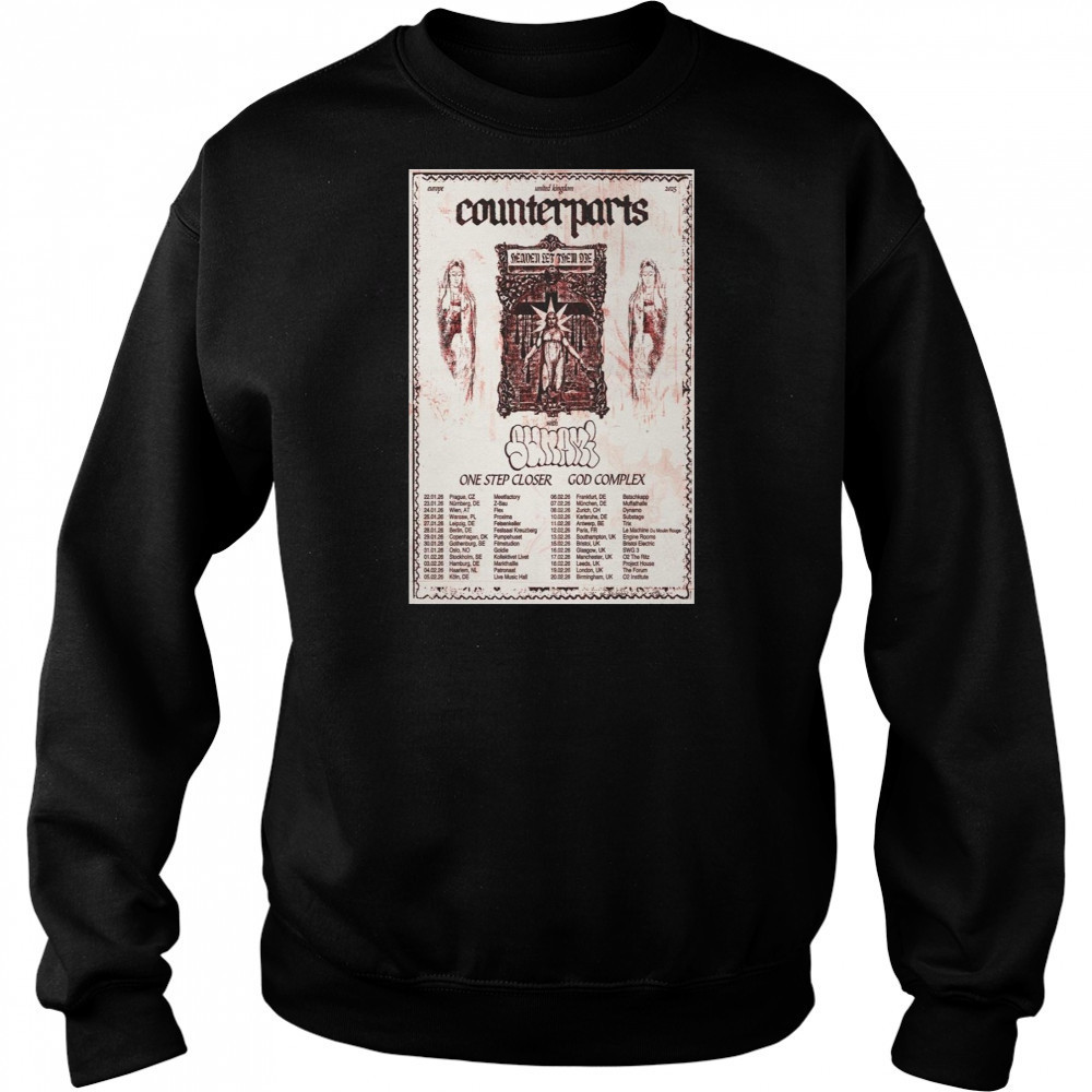 Counterparts UK & EU Tour 2025 Poster Shirt Hoodie