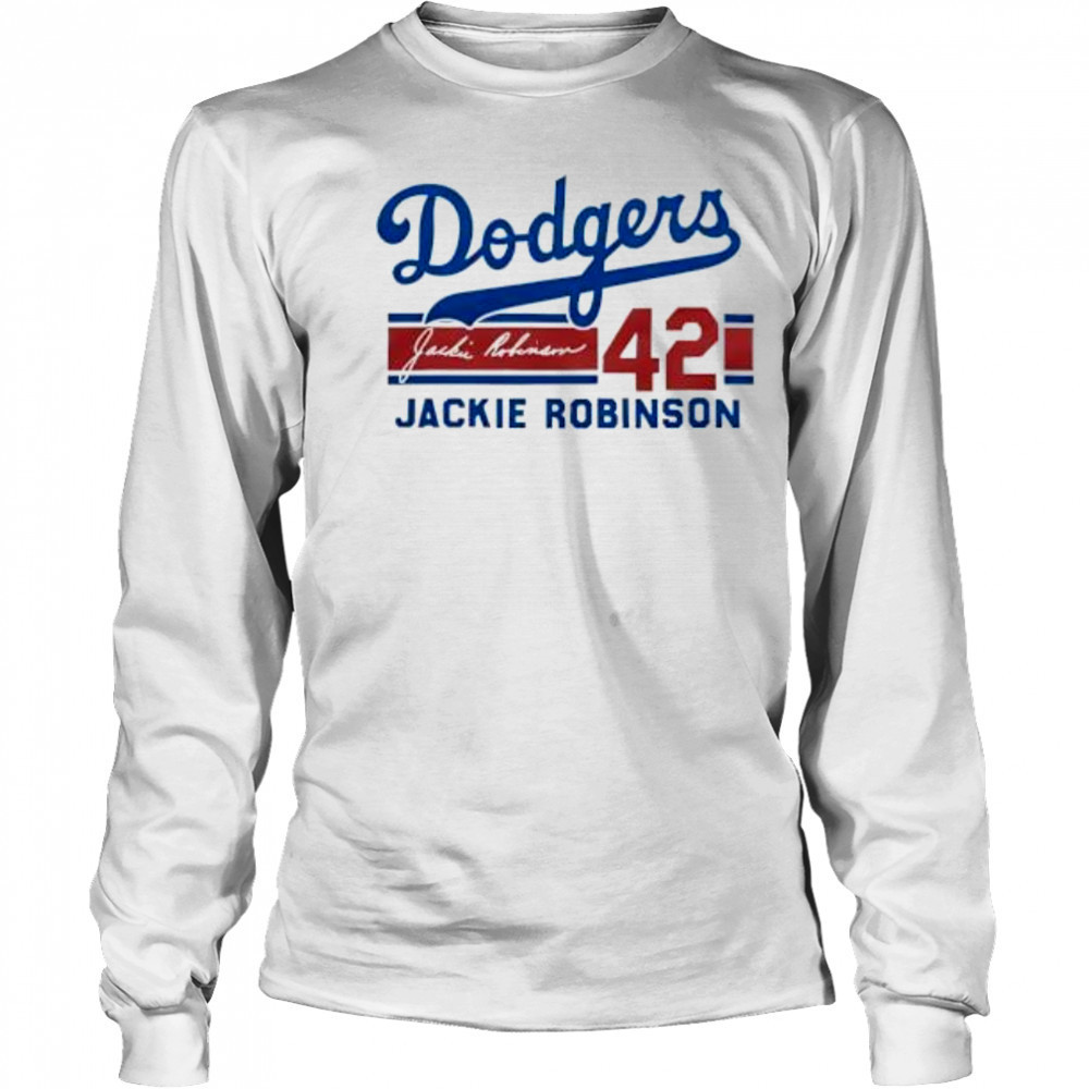 Dodgers Jackie Robinson 42 Signature shirt Long Sleeved