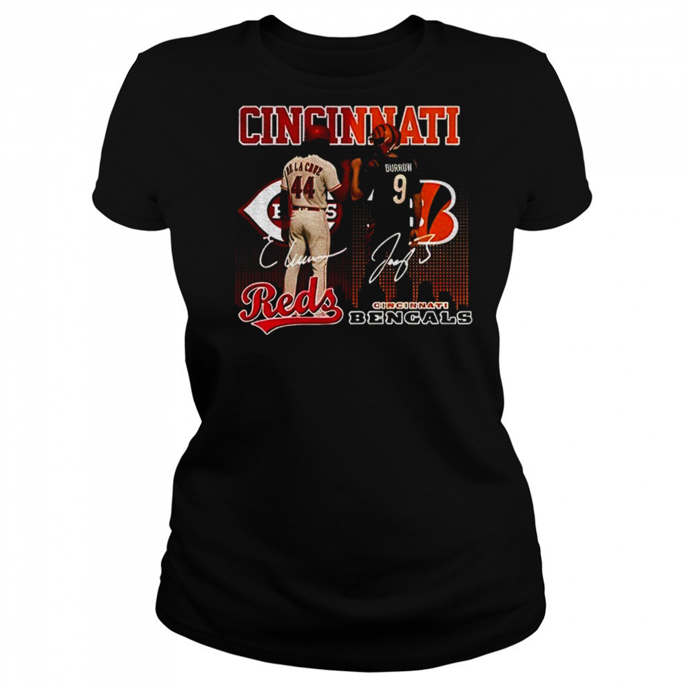 Elly De La Cruz Cincinnati Reds Joe Burrow Cincinnati Bengals signature sports shirt Women's T-shirt
