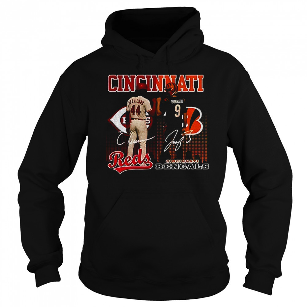 Elly De La Cruz Cincinnati Reds Joe Burrow Cincinnati Bengals signature sports shirt Sweatshirt