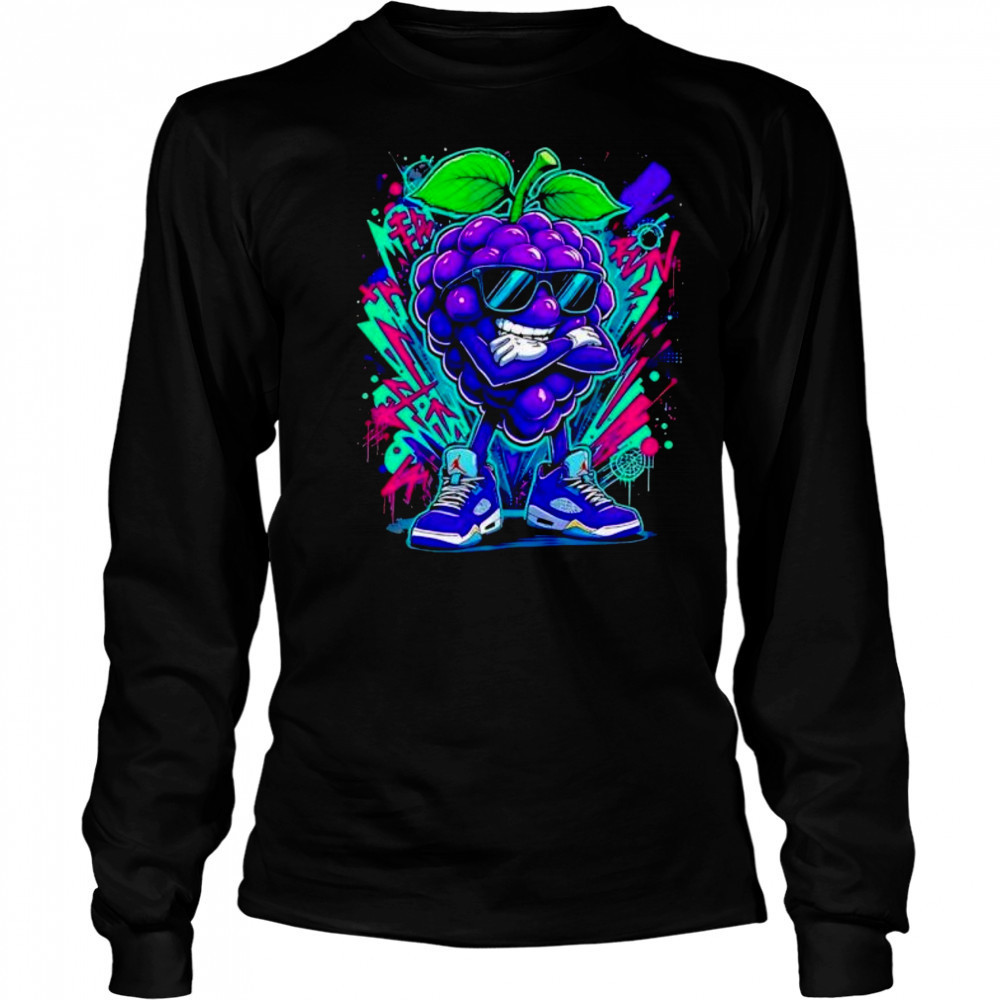 Fresh Grape Cartoon shirt Long Sleeved