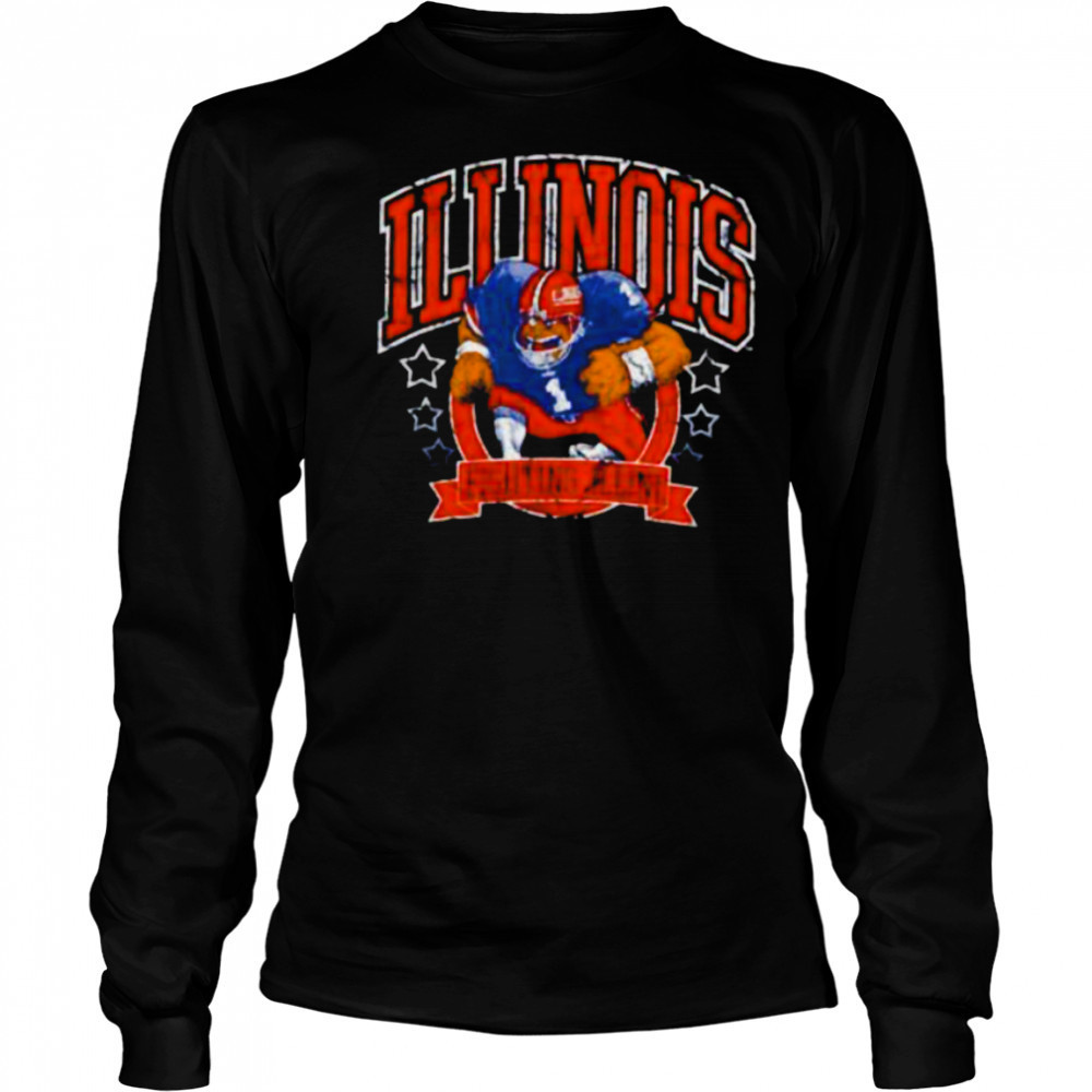 Illinois Fighting Irish Football player vintage shirt Long Sleeved