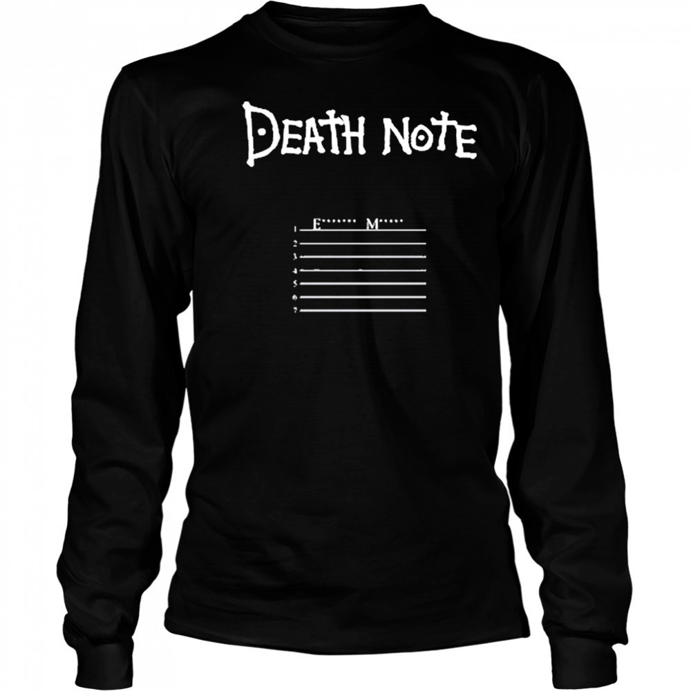 Imranepresents Povculture Death Note Shirt Long Sleeved