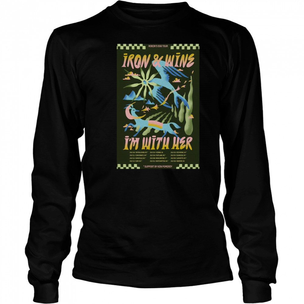 Iron & Wine Summer Tour 2025 Poster Shirt Long Sleeved