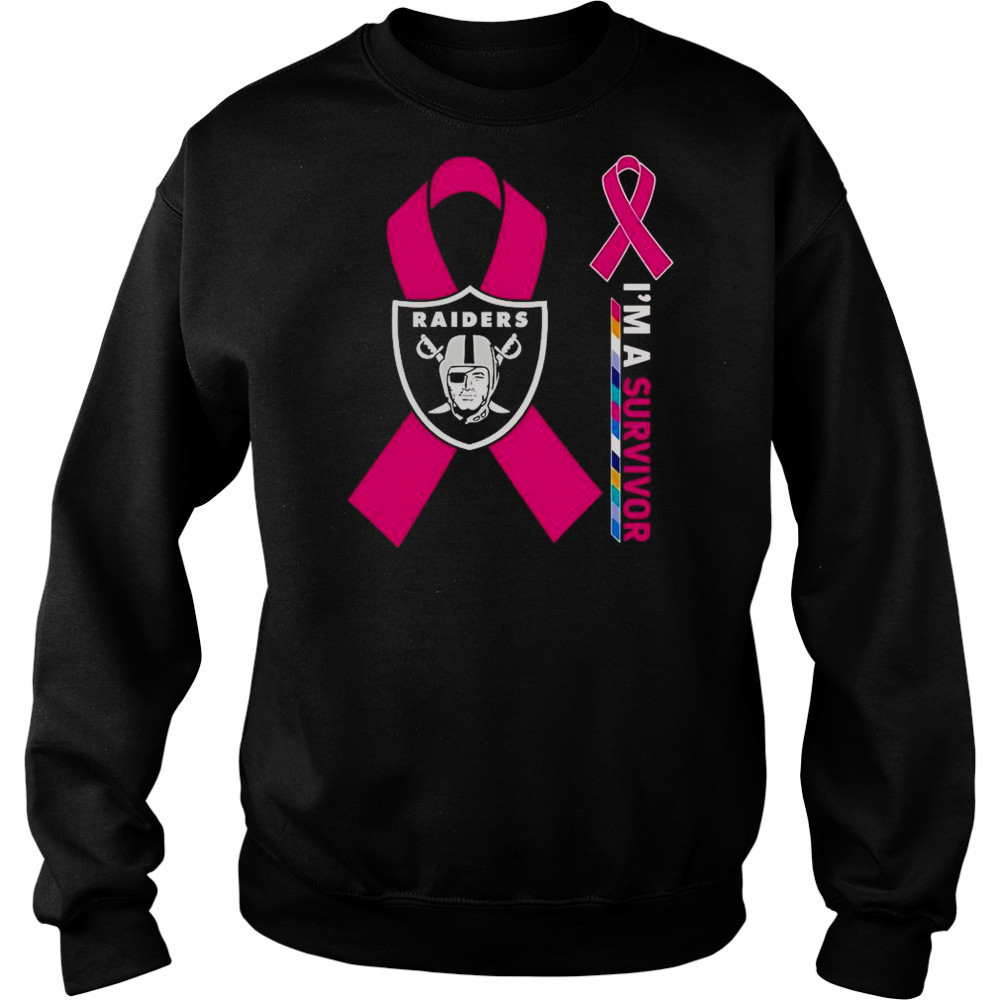Las Vegas Raiders X Cancer Awareness I’m A Survivor T-Shirt Hoodie