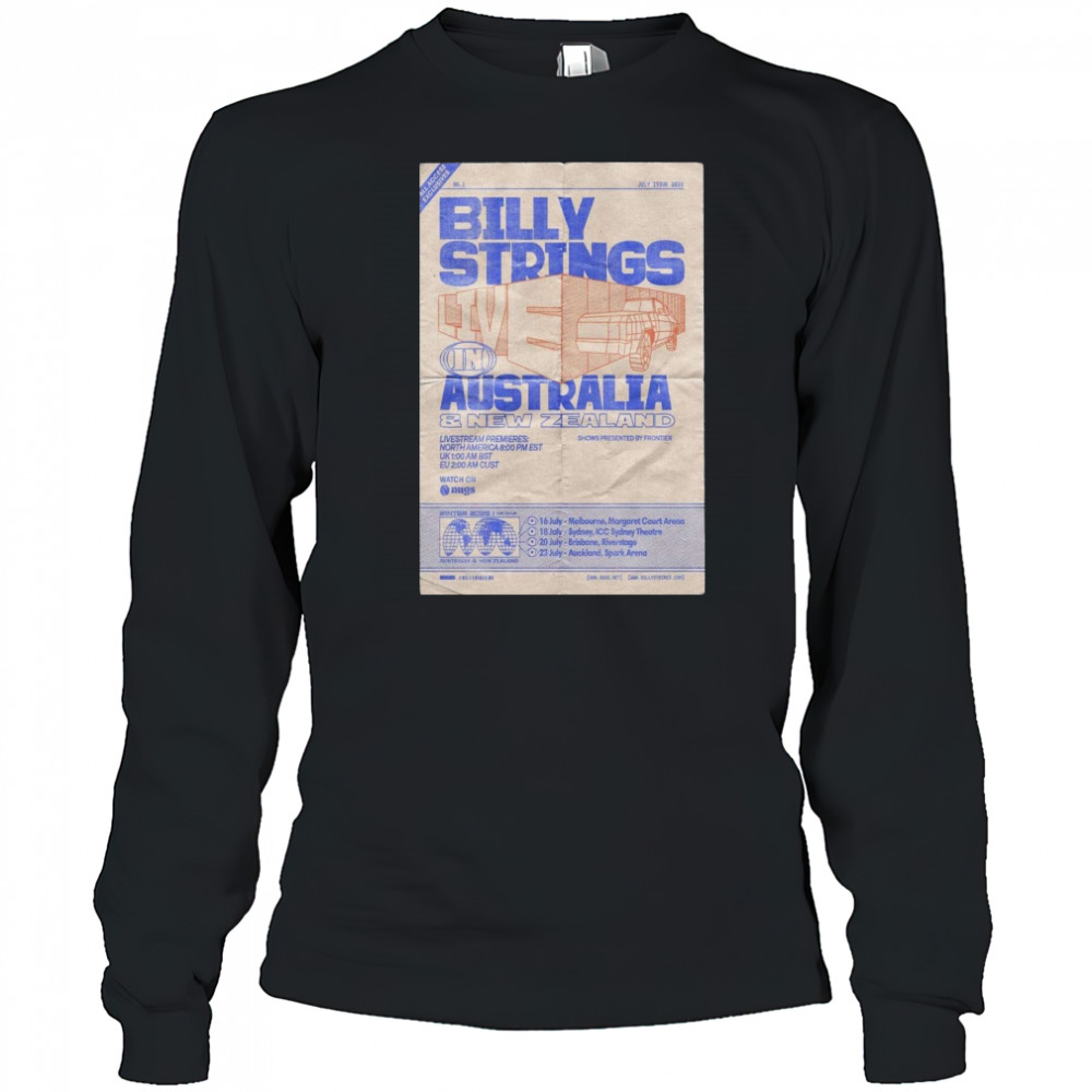 Melbourne Margaret Court Arena July 16, 2025 Billy Strings Poster T-Shirt Long Sleeved